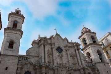 Obraz premium Cathedral of Havana on Cathedral square, Havana, Cuba