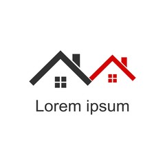 Home Logo Template.The symbol of the company for the construction repair and maintenance of the house. Vector illustration.