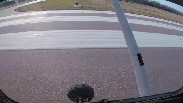 A takeoff footage shot from side window