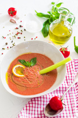 Traditional spanish tomato cream soup