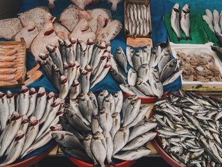 seafood at the fruit market in Istanbul