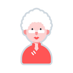 Avatar Chinese woman flat illustration