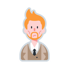 Avatar lawyer flat illustration
