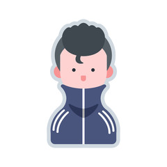 Avatar gangster flat illustration