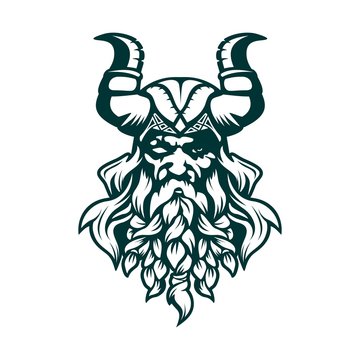Norse God Odin vector template