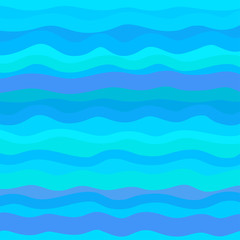 Abstract sea wallpaper of the surface. Cute background. Cold colors. Pattern with lines and waves. Multicolored texture. Decorative style. Print for flyers, posters, banners and textiles