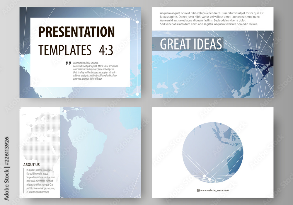 Poster the minimalistic abstract vector illustration of the editable layout of the presentation slides desi