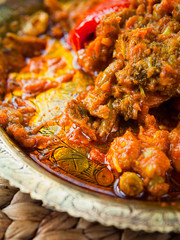 Vegan Indian Curry -  Traditional Sabzi mixed vegetable dish.