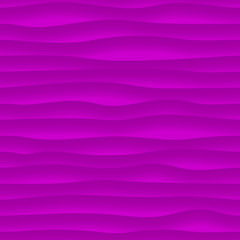 Abstract seamless pattern of wavy lines with shadows in purple colors