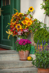 Fall Display on Doorstep