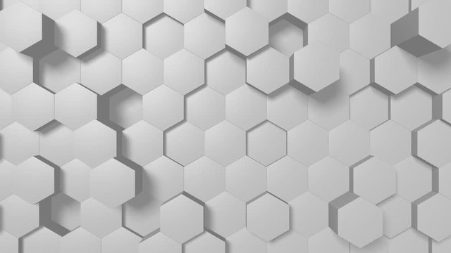 3D animation - hexagons background