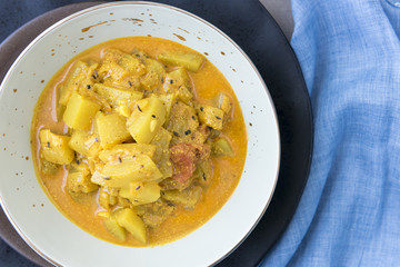 Bottle gourd curry with mustard sauce