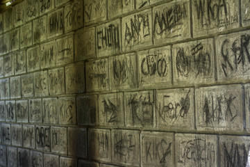 Obraz premium wall full of names letters