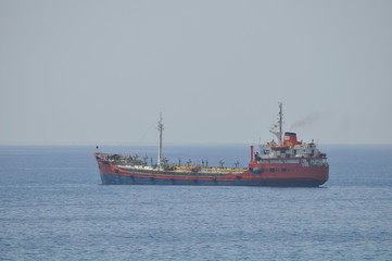 The cargo ship transportation