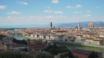 Fototapeta na wymiar Background plate of scenic Florence cityscape to be green screen composited