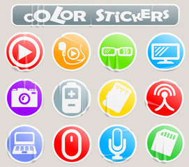 Hi tech color stickers