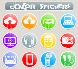 Hi tech color stickers