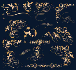 Set of vector flourishes for design