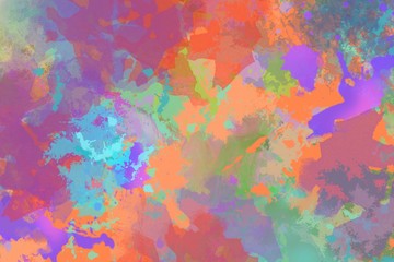 Bold Artistic painted abstract background, loose brushstrokes, bright colors dimensional layers, multicolored backdrop pattern design for any artistic use