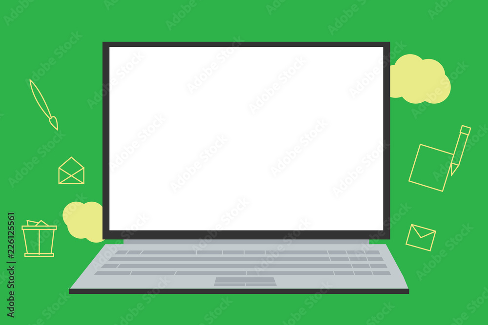 Fototapete flat design business vector illustration empty template layout for invitation greeting card promotio