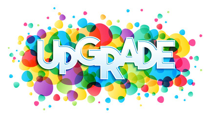 Upgrade vector word banner
