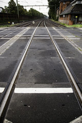 Fototapeta premium Train tracks in a station