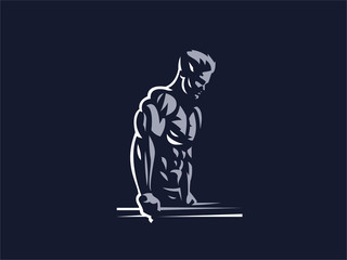 Sport. Sporty and athletic man.