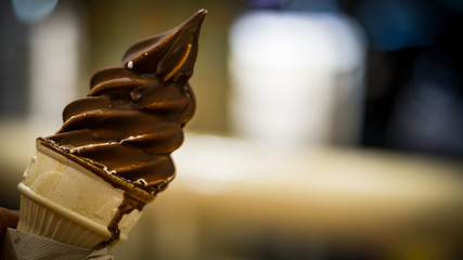 Chocolate Ice Cream Blur background