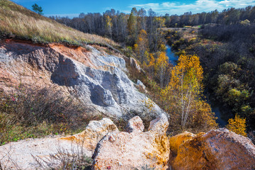 Autumn landscape. Novosibirsk region, Western Siberia, Russia