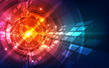 Abstract security digital technology background. Illustration Vector