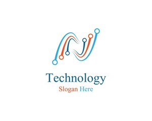 Technology logo illustration