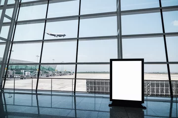 Cercles muraux Aéroport scène de fenêtre d& 39 aéroport et boîte à lumière