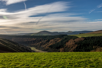 Hill landscape captured with amazing blue sky
