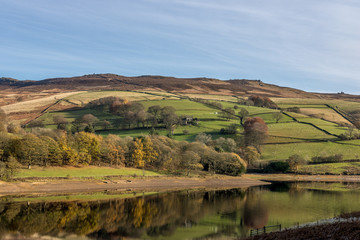 Fototapeta na wymiar Landscape on United Kingdom country side during morning