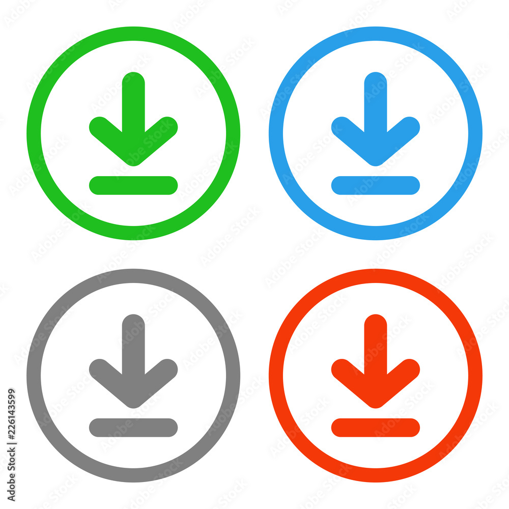 Poster Download button. Vector icon.