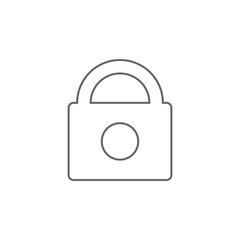 Lock icon. Outline. Vector.