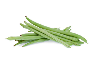 Fototapeta premium green beans isolated on white background
