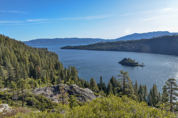 Fannette island in Emerald Bay on Lake Tahoe El Dorado county, California