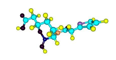 Vaborbactam molecular structure isolated on white