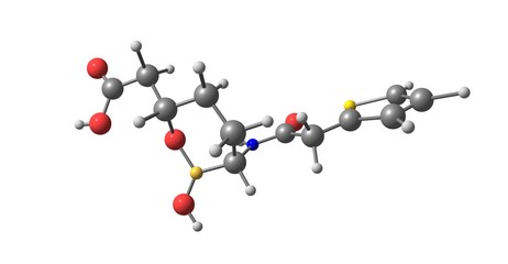 Vaborbactam molecular structure isolated on white