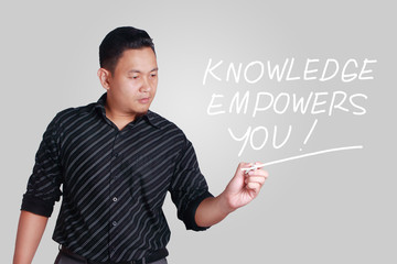 KEY, Knowledge Empowers You, Motivational Words Quotes Concept