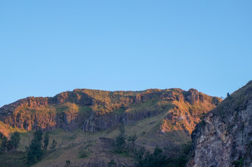 Mountain side of Batur in Bali