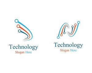 Fototapeta premium Technology logo illustration