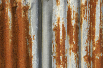 Old Rusty Corrugated Iron Sheet Texture