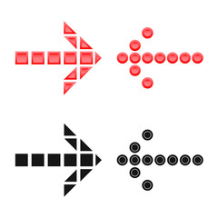 Isolated object of element and arrow sign. Collection of element and direction stock vector illustration.