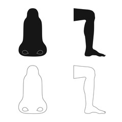 Vector design of human and part logo. Collection of human and woman stock symbol for web.