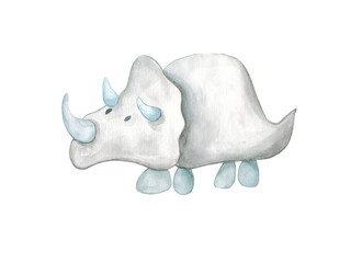 Fototapeta premium Cute watercolor dinosaur