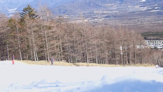 Enjoy skiing at the ski resort