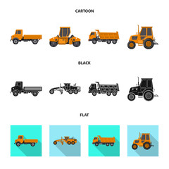 Vector design of build and construction symbol. Set of build and machinery vector icon for stock.