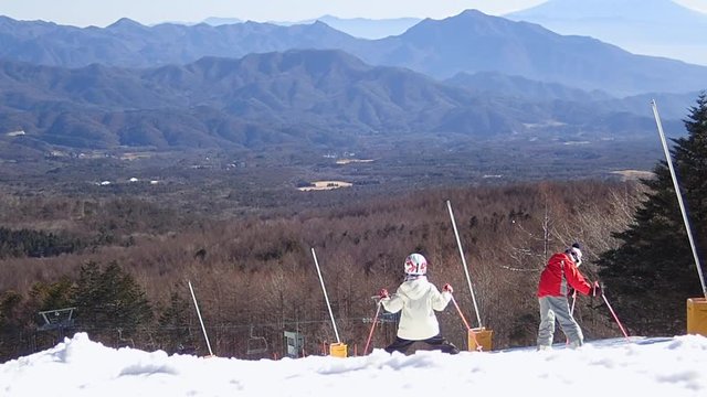 Enjoy skiing at the ski resort